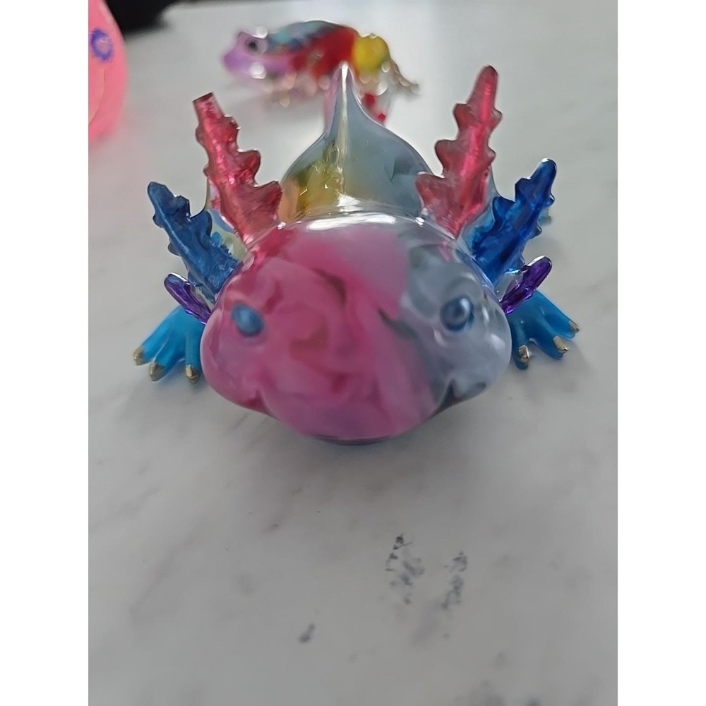 Handmade Resin Axolotl  Multi Colored Decoration Gift‎ Paper Weight. 722